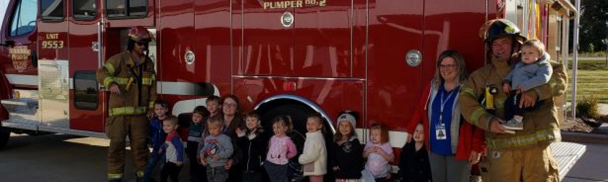 Childcare Provider Field Trip with local Fire Department